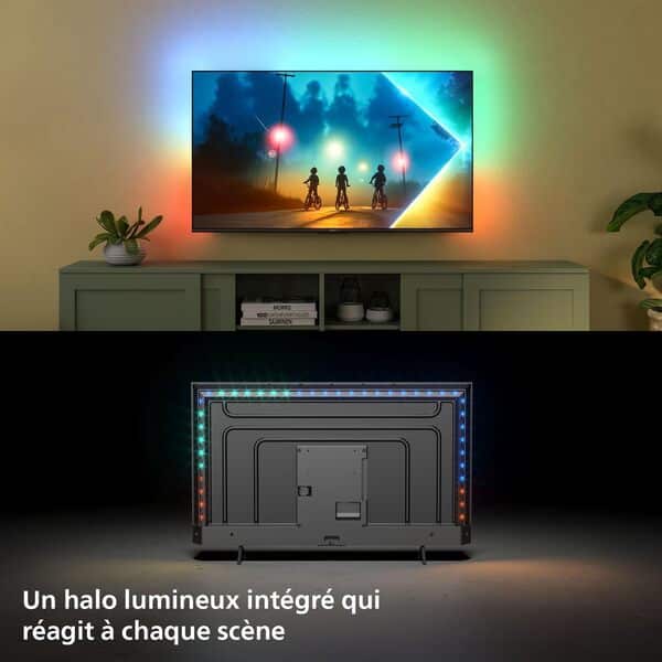 Philips Ambilight 55PUS8200 4K LED Smart TV - Écran 55 Pouces avec Plateforme Pixel Precise Ultra HD, Titan OS et Son Dolby Atmos, Compatible Alexa et Assistant Vocal Google [Classe énergétique E]