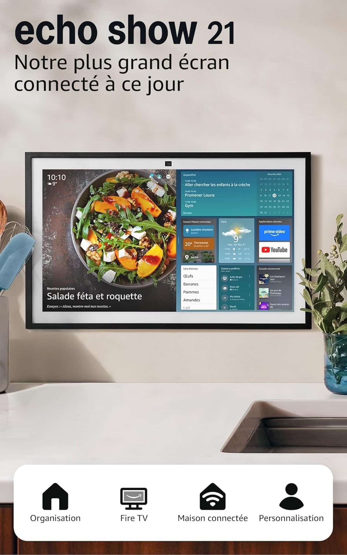 Test : amazon Echo Show 21, écran connecté 21" avec Fire TV et Alexa
