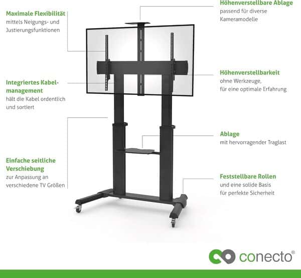 conecto CC50014 Support TV professionnel pour écrans plats (LM-FS03G) Ø 140-254cm (55-100 