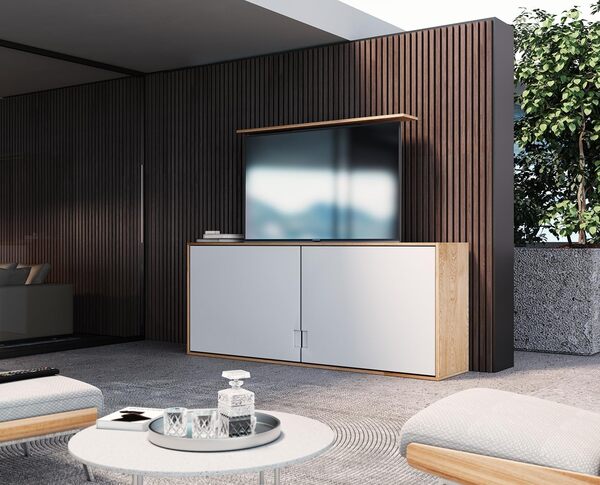 My Wall Élévateur TV motorisé HP63-2AL - Compatible Smart Home - Téléviseur électrique - Télécommande - Application Tuya - Voice Control Alexa et Google Home - Support TV réglable en Hauteur