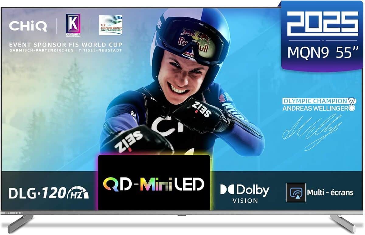 Test du téléviseur CHIQ M55QN9G : smart TV 4K Mini QLED performante