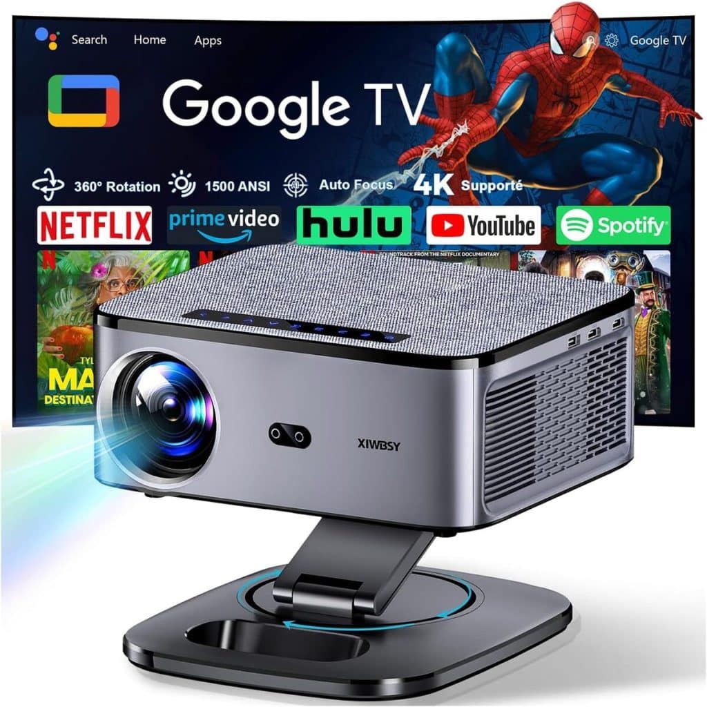 Test du vidéoprojecteur XIWBSY 4K avec Google TV et 1500 ANSI