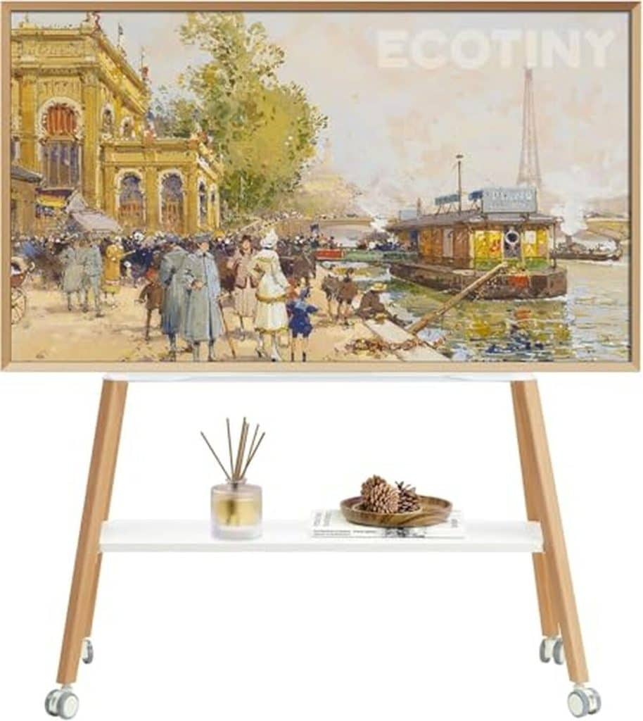 Test : support tv ECOTINY Easel 49-75 pouces mobile et design