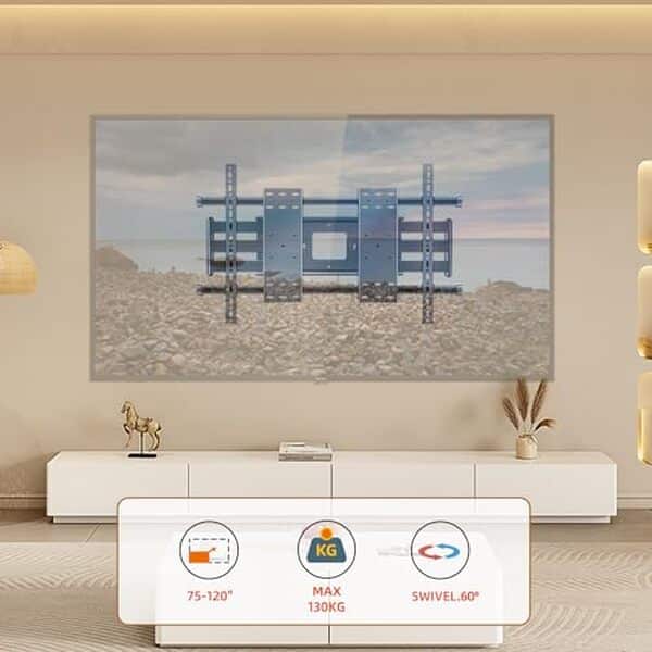 Découvrez notre avis sur le support mural TV DY1000 de hillport : robustesse et facilité d'installation pour écrans de 75 à 120 pouces