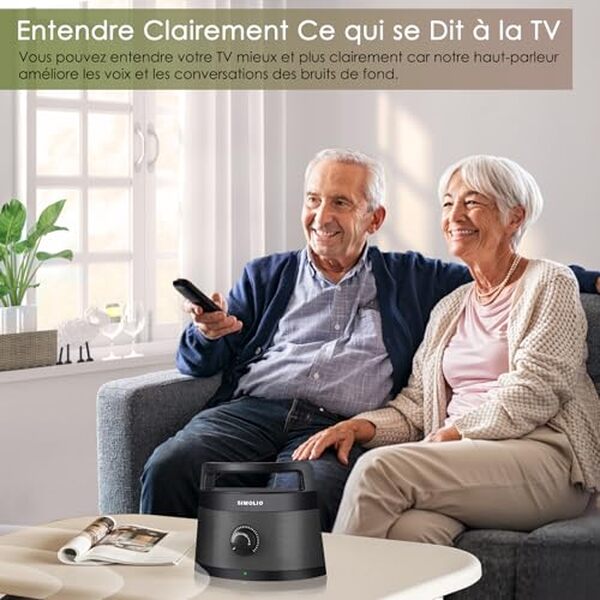 Découvrez l'enceinte TV Simolio, spécialement conçue pour des dialogues clairs, idéale pour les seniors. Profitez d'une immersion sonore exceptionnelle sans augmenter le volume général.