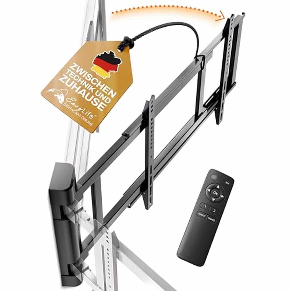 Test du support mural pivotant électrique EasyLife pour écrans 32-75 pouces