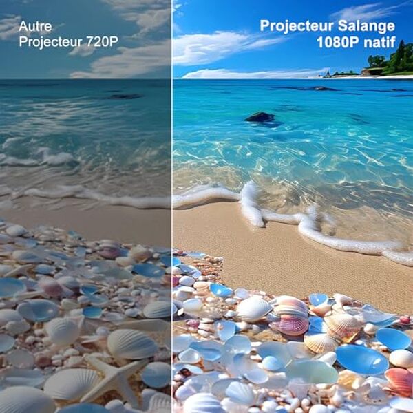 Découvrez l'expérience ultime de projections 4K avec le vidéoprojecteur Salange, doté du WiFi et Bluetooth pour une connectivité sans effort et une image éblouissante.