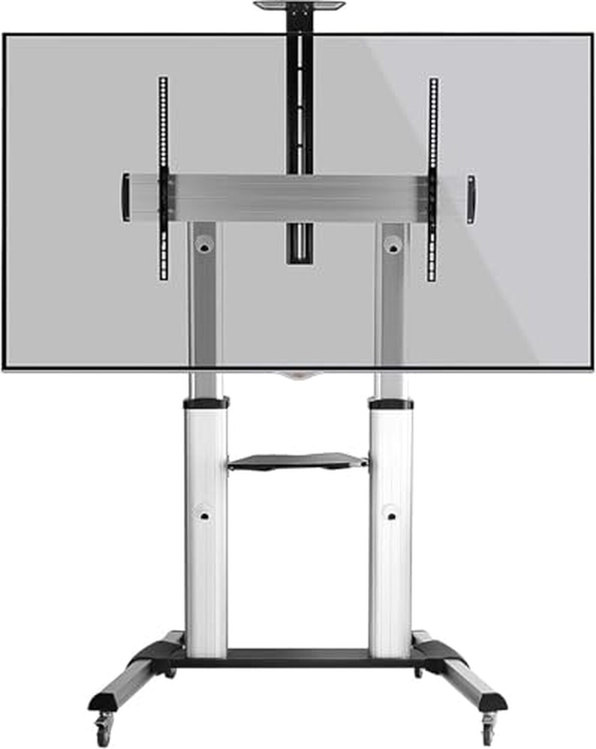 Test du support TV mobile RICOO FS0610 : roulettes et réglage en hauteur
