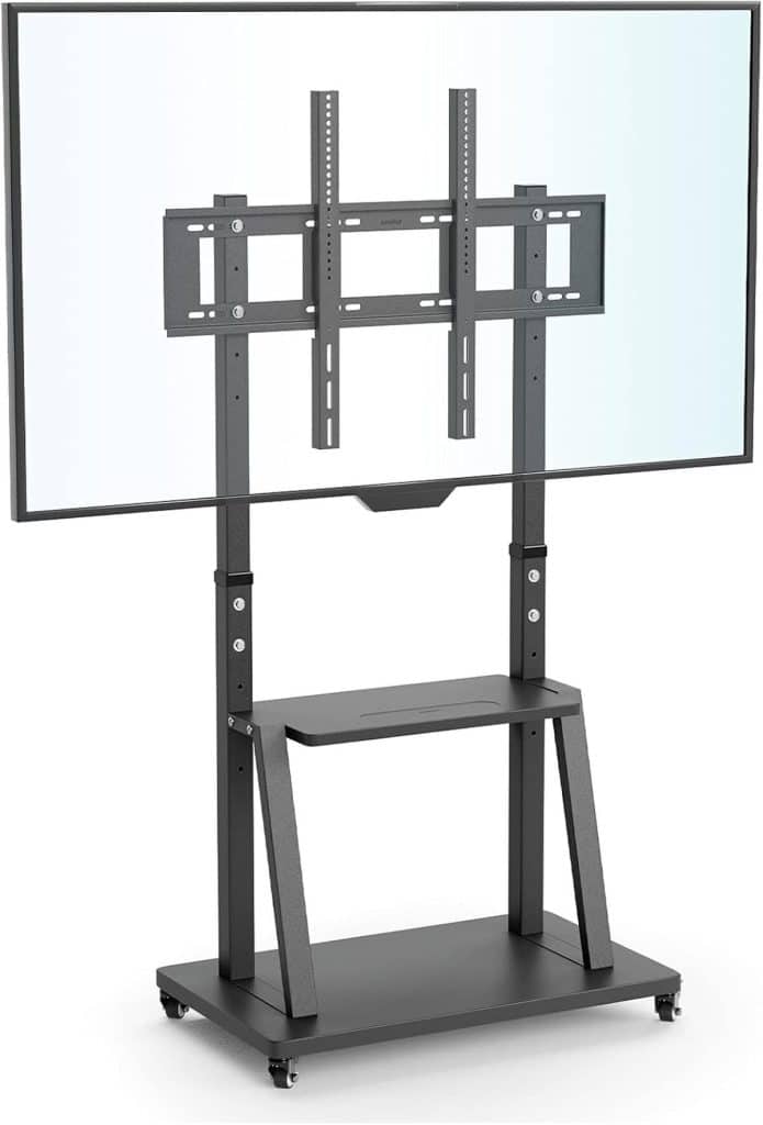 Test du support TV universel UNHO 32-100 pouces ajustable et mobile