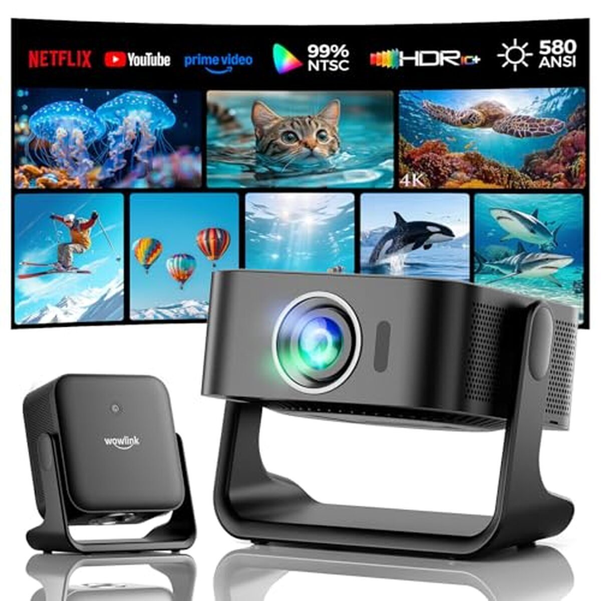 Test : vidéoprojecteur 4k noir avec wifi 6 et bluetooth 5.4